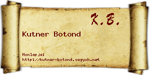 Kutner Botond névjegykártya